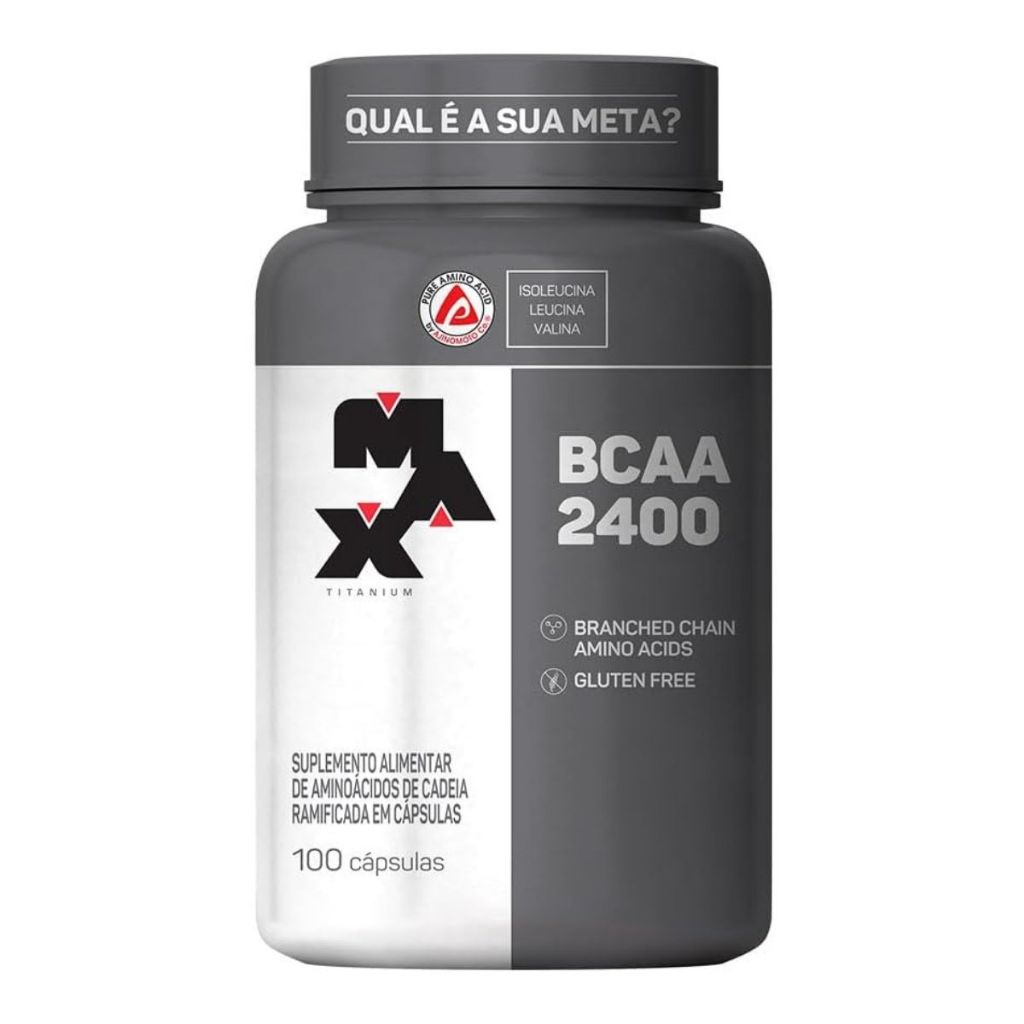 Bcaa 2400 Max Titanium Pote Com 100 Cápsulas em Oferta na Shopee