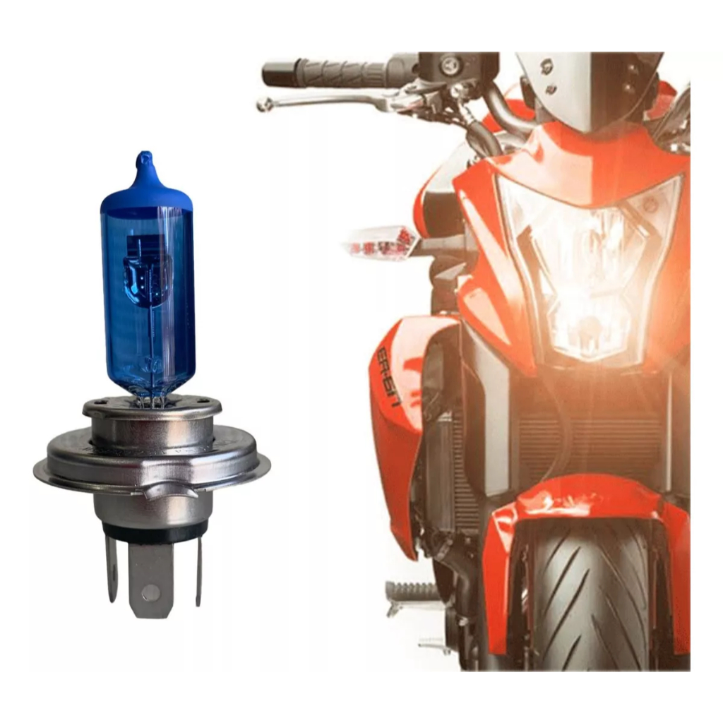 Lâmpada Super Branca H4 35W Motos (Kit com 2)
