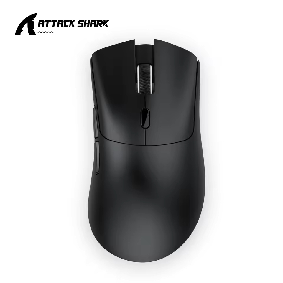 Mouse Gamer Attack Shark R1 Preto – 18.000 DPI, PAW3311, Tri-Mode, 1000Hz, Ultra Leve