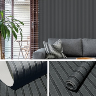 Papel De Parede Adesivo Ripado Ripas Cinza Lavável Para Escritório Sala Vinil Autocolante em Oferta na Shopee