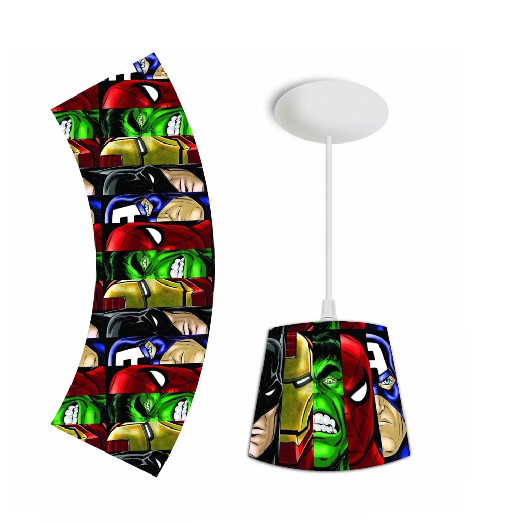 PENDENTE LUMINARIA INFANTIL BEBE- HEROIS FATIA em Oferta na Shopee