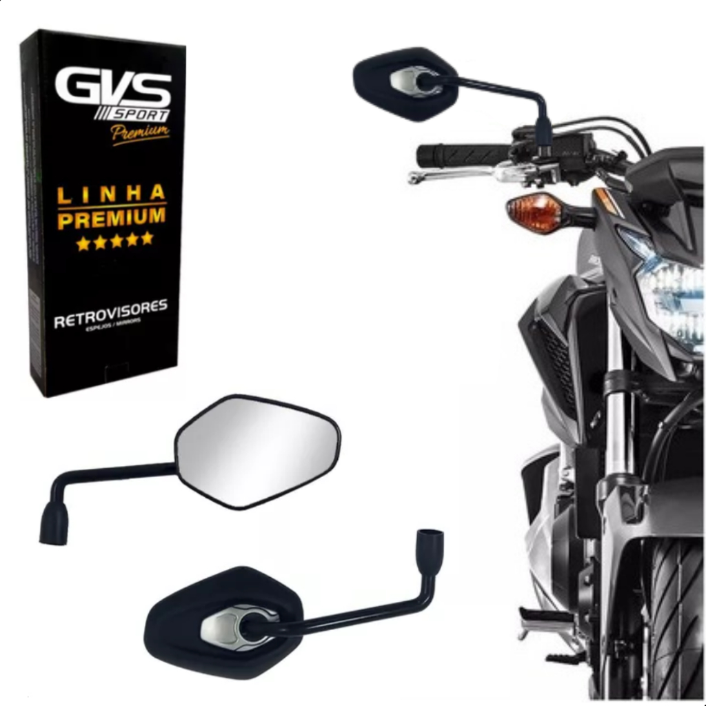 Retrovisor Tiger 1200 Rebaixado Lançamento Gvs Premium Lente Convexa Para Yamaha em Oferta na Shopee