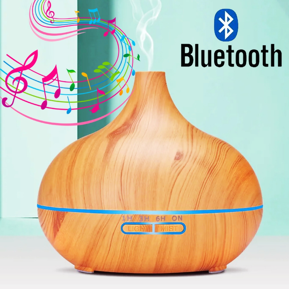 Difusor de Aromas Aromatizante Umidificador Elétrico 500ml Ultrassônico Com Som