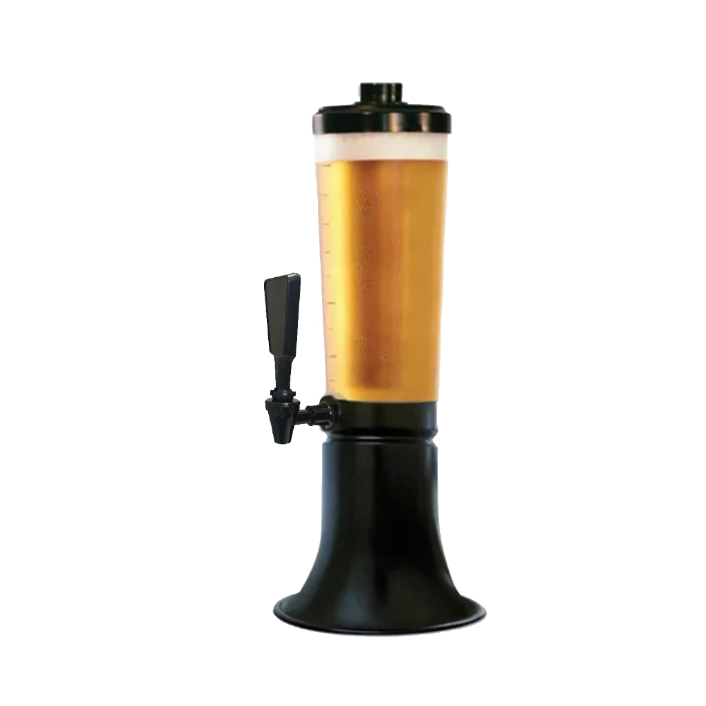 Torre de Chopp Doutor Beer 2,5L Com 3 Refil E Torneira Tap Handle Preta