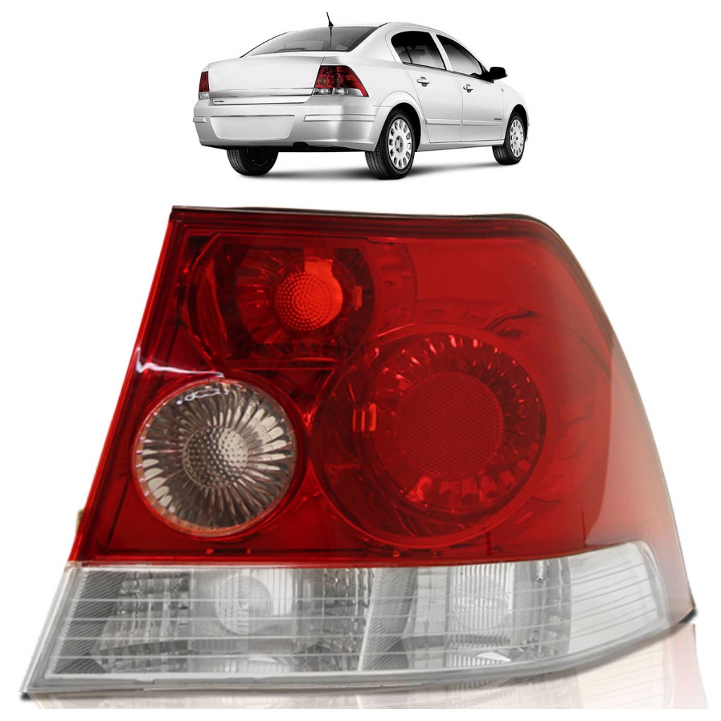 Lanterna Traseira Vectra Sedan 2006 2007 2008 2009 2010 2011 Bicolor Lente Lisa Acrilico em Oferta na Shopee