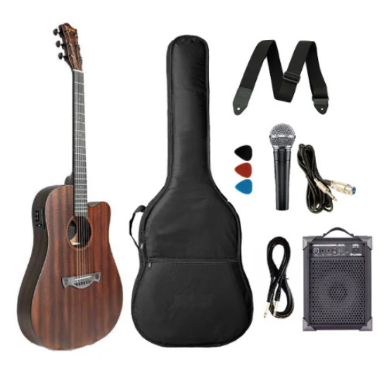 Kit Violão Aço Tagima San Francisco Gran Reserva + Caixa