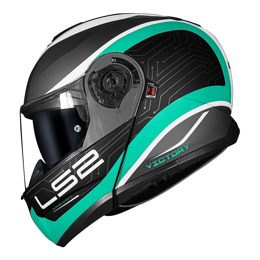 Capacete Strobe Ii Ff908 Victory Matte Titanium Wit Met Blue