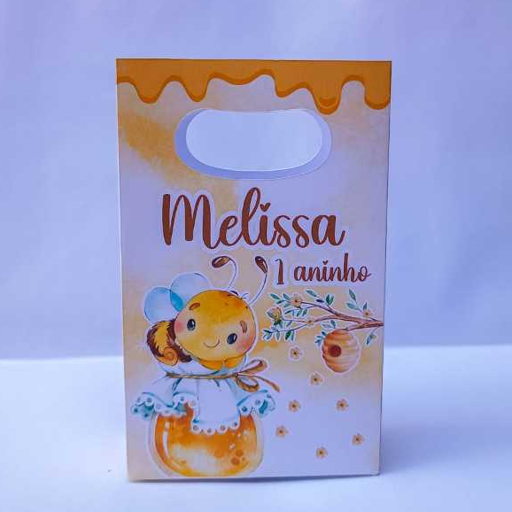 Sacolinha surpresa personalizada ABELHINHA lembrancinha aniversário (PEGUE E MONTE)