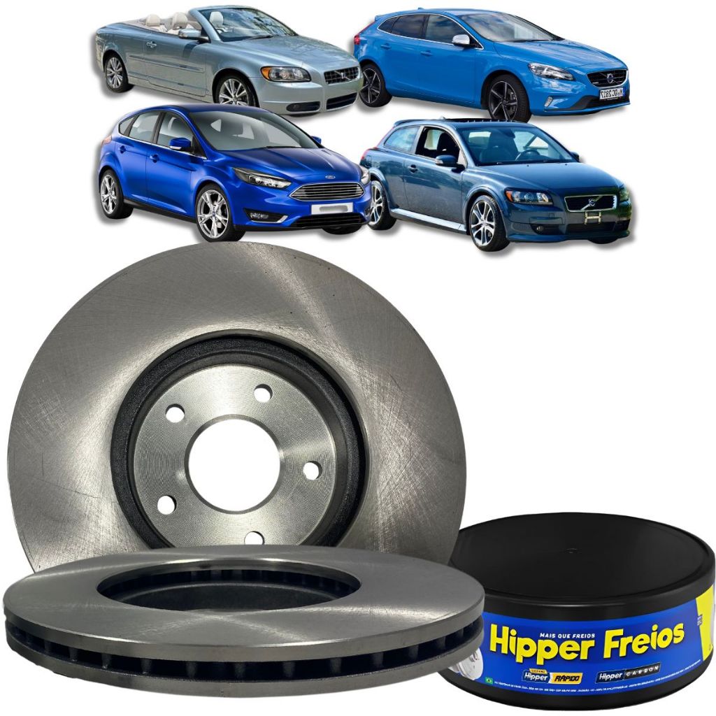 Disco Freio Ventilado Ford Focus C30 C70 S40 2005 À 2019 em Oferta na Shopee