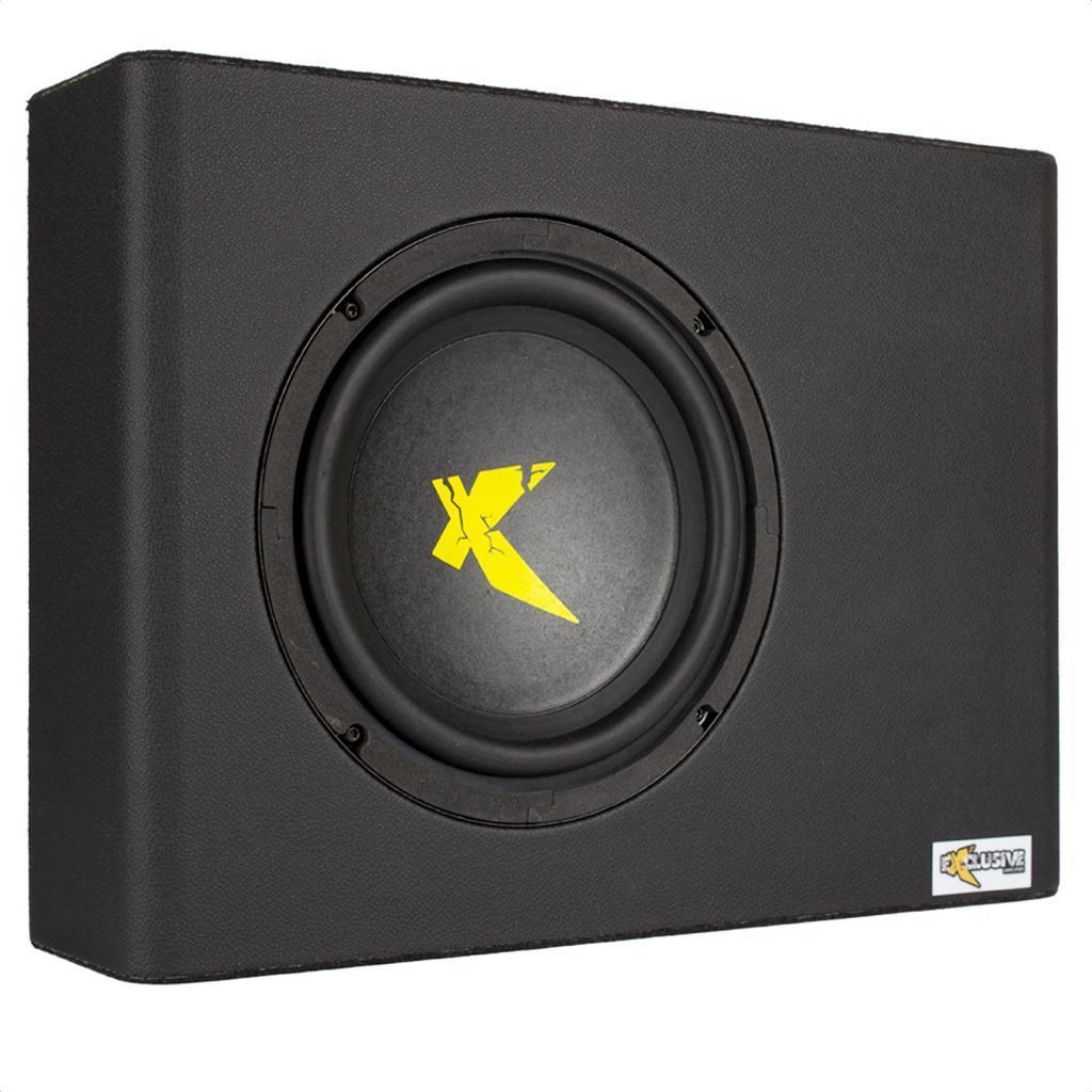 Caixa De Som Amplificada Sub Slim 8" 200w XC200 Slim Exclusive Subwoofer Porta Malas