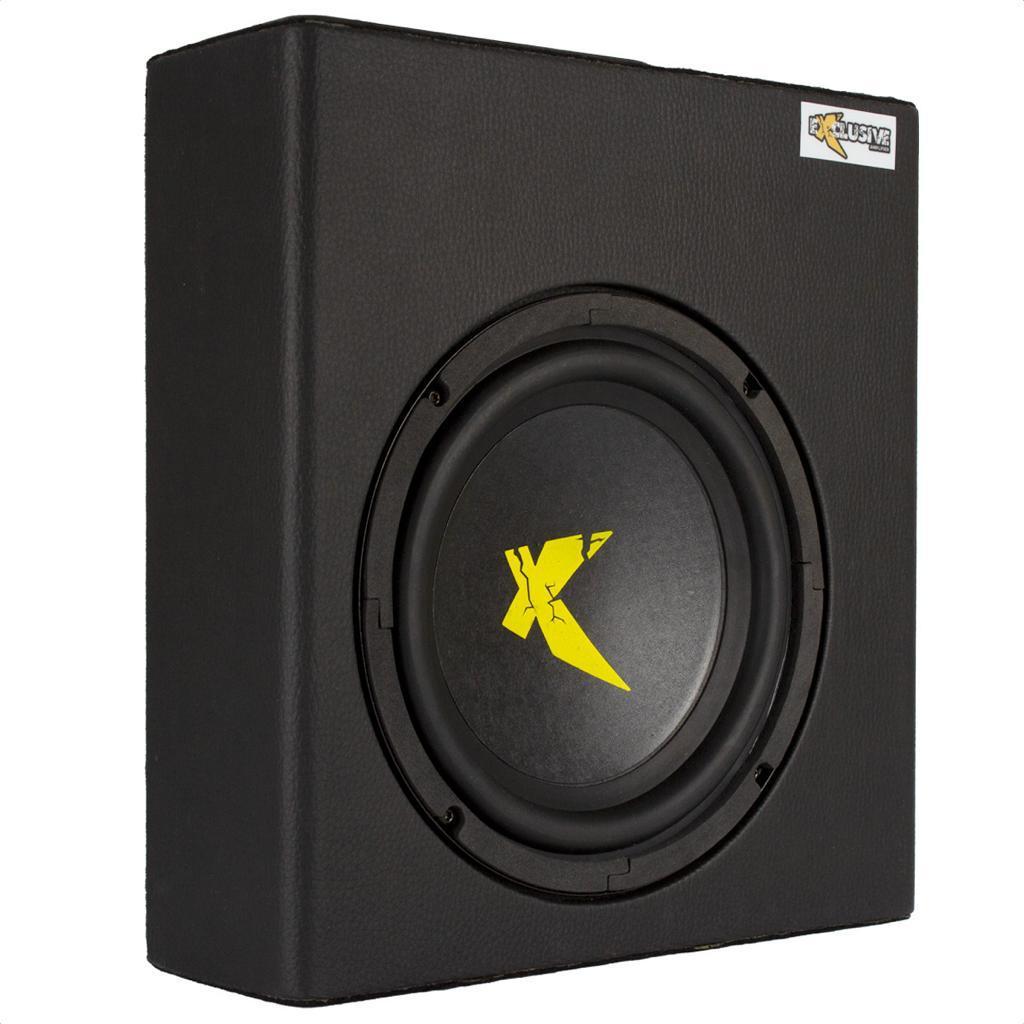 Caixa de Som Amplificada 8" Sub XC200 Mini Slim 200w Exclusive Subwoofer Porta Malas