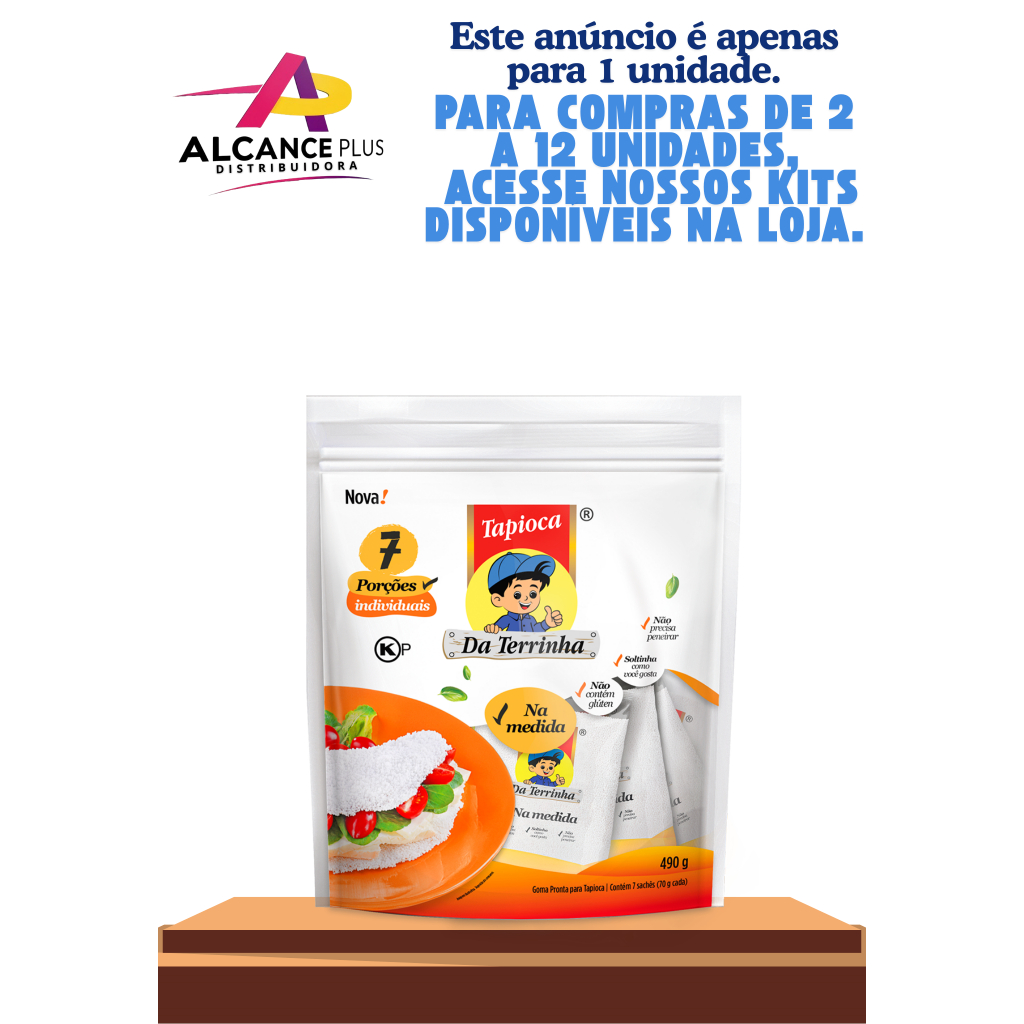 Tapioca Natural Sem Glúten 7 Sachês Individuais Da Terrinha | Praticidade e Qualidade Premium