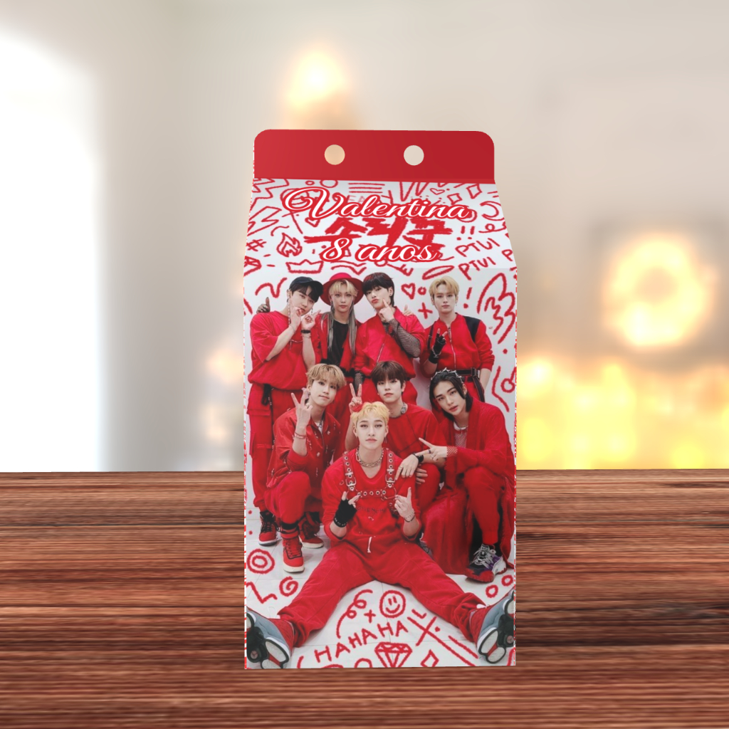 kit 10/20/30/40/50/60 Caixa Milk Stray Kids Personalizada  com nome festa K-pop