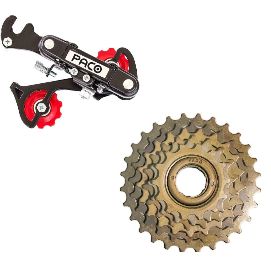 Kit Bicicleta Marcha 6v 18v Pinhão Catraca e Câmbio Macaquinho em Oferta na Shopee