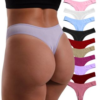 Kit 10 Calcinha Fio Dental Algodão  Conforto Cotton Feminina em Oferta na Shopee