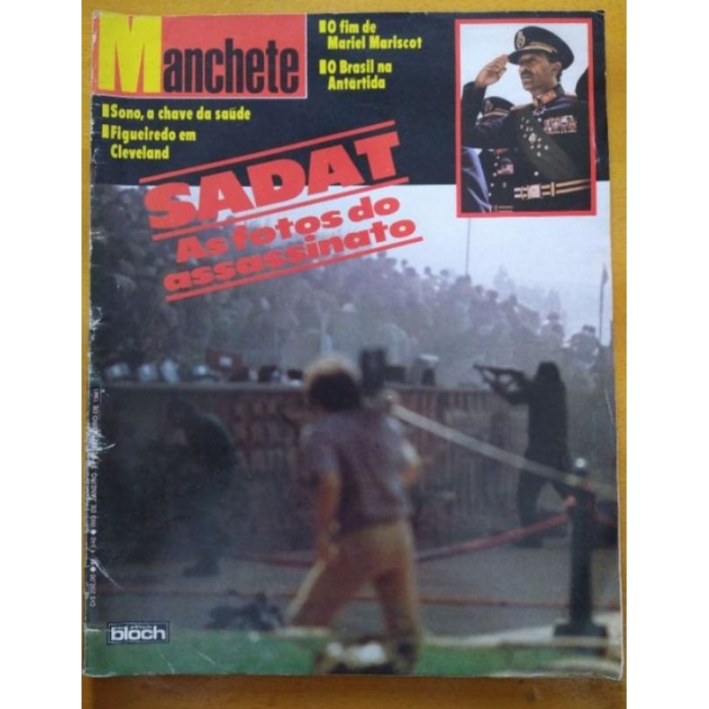 Revista Manchete de 1981, raridade, especial de Sadat, Xuxa, Roberto Carlos, Caetano e Pelé