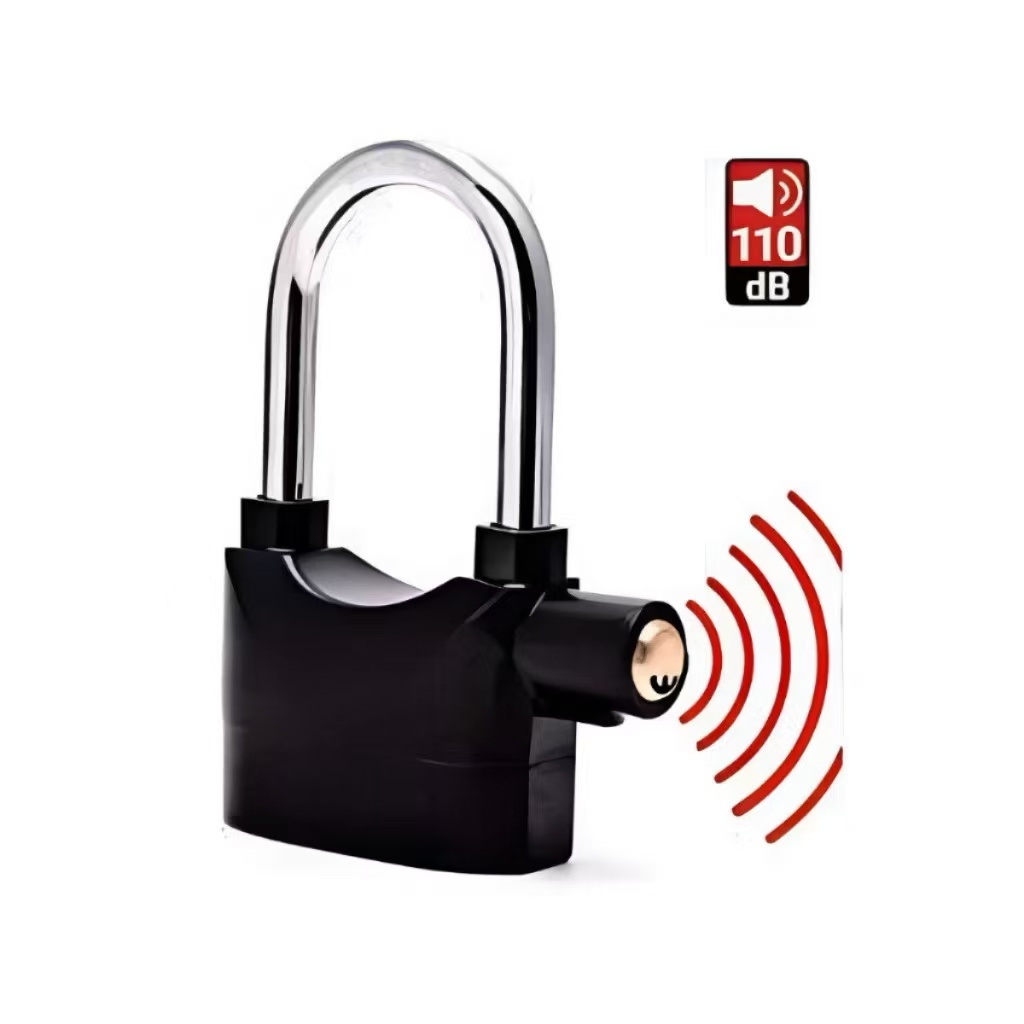 Cadeado Com Alarme Sonoro Anti-Furto Comércio Moto Prova De Água
