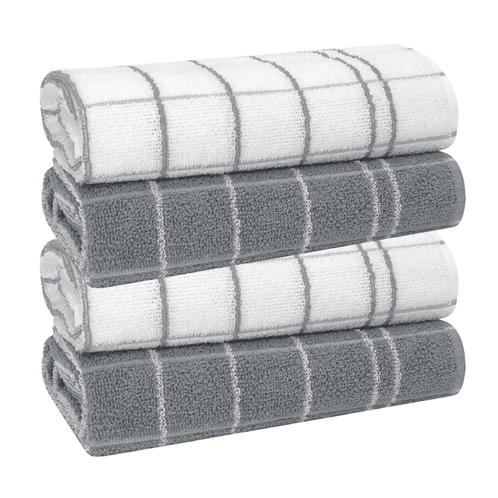 Kit 4 Pano de Prato Copa Atoalhado Chef Grande Listrado Premium 100% Algodão em Oferta na Shopee