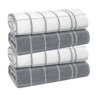 Kit 4 Pano de Prato Copa Atoalhado Chef Grande Listrado Premium 100% Algodão em Oferta na Shopee