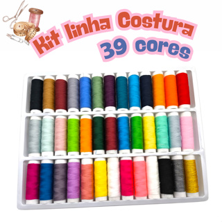 Kit linha de costura 39 cores artesanato patchwork em Oferta na Shopee