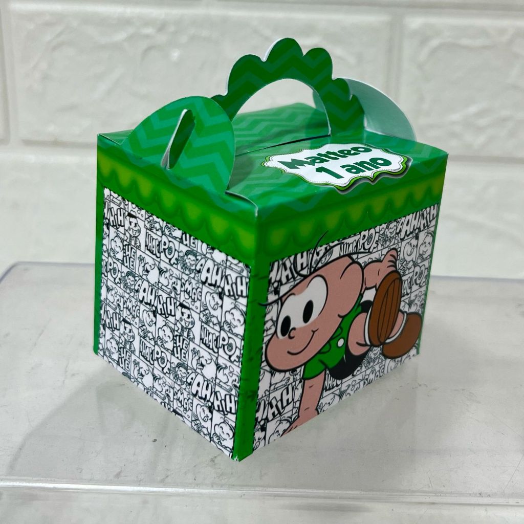 Caixa LANCHINHO Personalizada CEBOLINHA - Caixinhas Personalizadas - Aniversário - Lembrancinhas (PAPEL FOTOGRÁFICO 180G