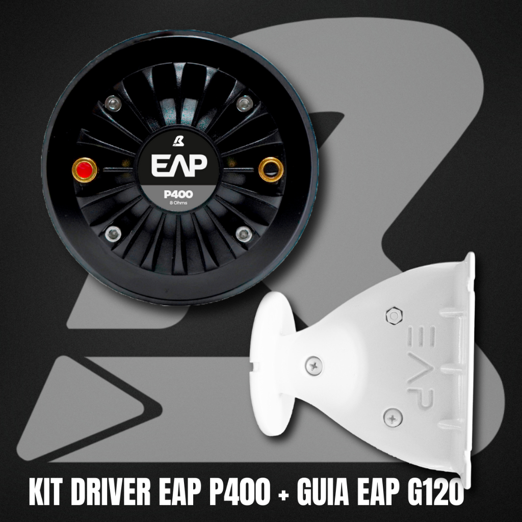 KIT Driver corneta TI Poliimida Ferrite Eap Estranho P400 100W RMS 8 Ohms + GUIA G120