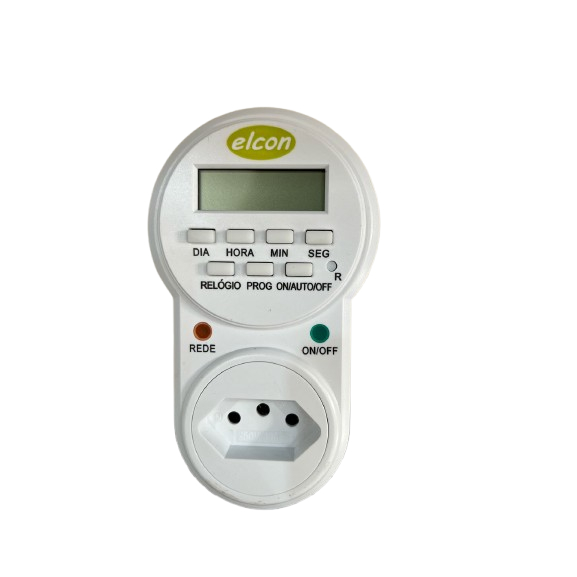 Timer Digital Temporizador Programável Tomada Bivolt Elcon TE-30