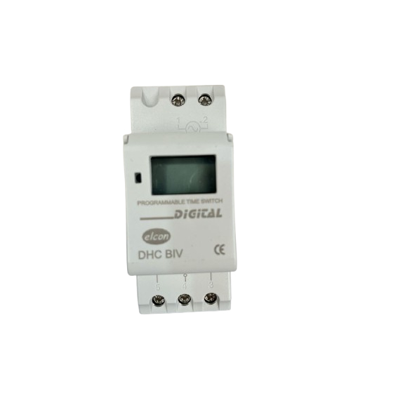 Interruptor Timer Digital DHC Para Trilho Em DIN Bivolt Elcon