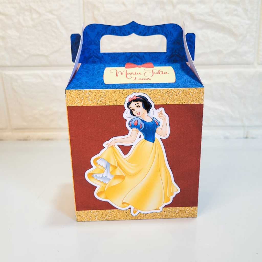CAIXA MALETA PERSONALIZADA BRANCA DE NEVE LEMBRANCINHA/ANIVERSÁRIO/FESTA/DECORAÇÃO