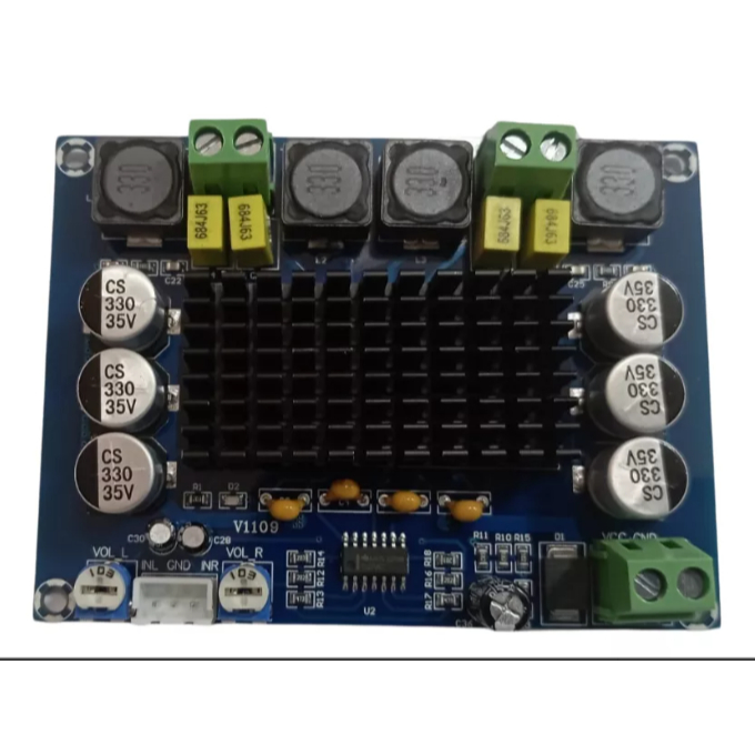 KIT C/ 5 PÇS AMPLIFICADOR ÁUDIO STEREO TPA3116 XH-M543 120W
