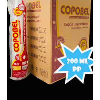 Copo Descartável 200ML com 1000 copos Copobel/ Copozan, Indústria De Plástico. em Oferta na Shopee