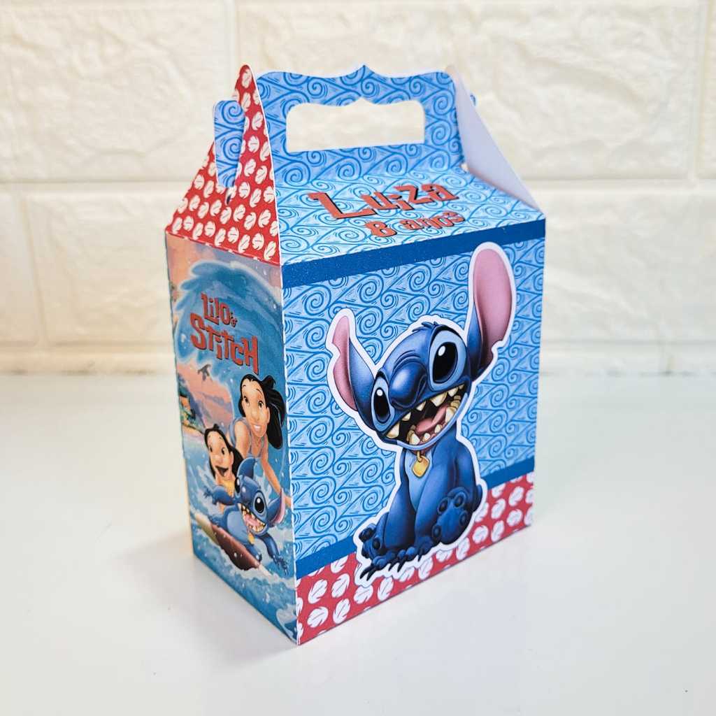 CAIXA MALETA PERSONALIZADA STITCH LEMBRANCINHA/ANIVERSÁRIO/FESTA/DECORAÇÃO