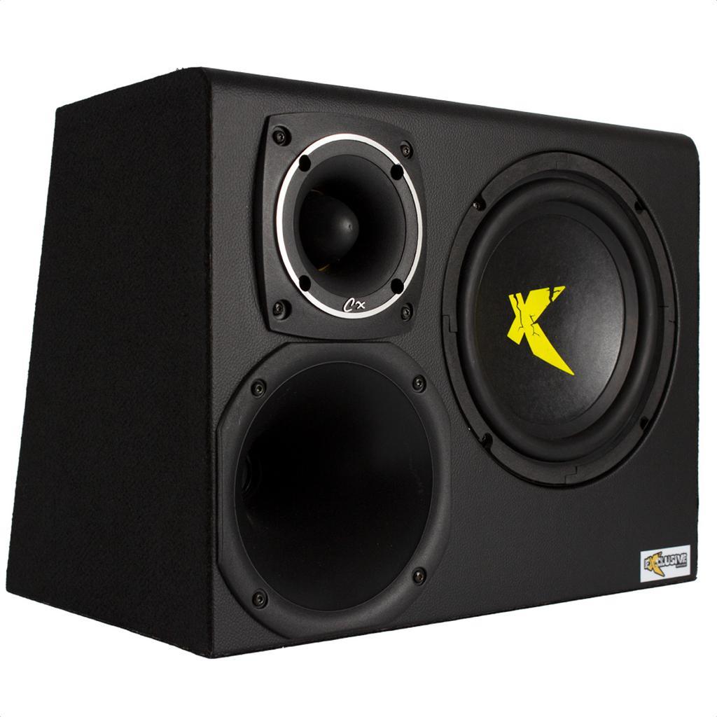 Caixa Trio Amplificada 8" XC200 Trio 200w Exclusive Som Porta Malas Ativa