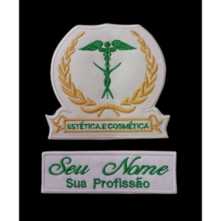 Patch Termocolante Estética e Cosmética - Bordado para seu jaleco em Oferta na Shopee