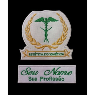 Patch Termocolante Estética e Cosmética - Bordado para seu jaleco