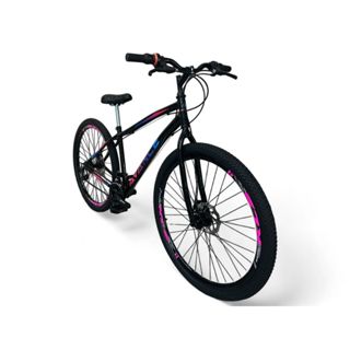 Bicicleta Aro 29 Aço  21v Freio Disco Bike Mtb Quadro 17 - Rosa / Azul em Oferta na Shopee