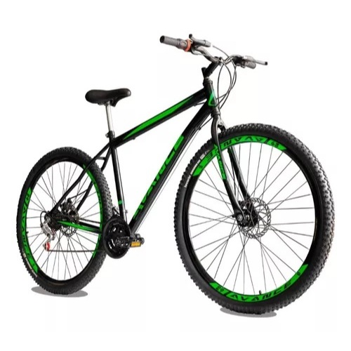 Bicicleta Aro 29 Aço  21v Freio Disco Bike Mtb Quadro 17 - Verde em Oferta na Shopee