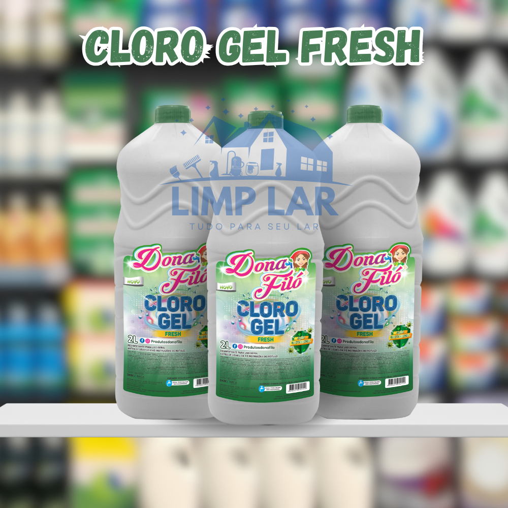 Cloro Gel Perfumado Fresh 2 em 1 / Detergente + Cloro Dona Filó 2L Detergente Clorado em Oferta na Shopee