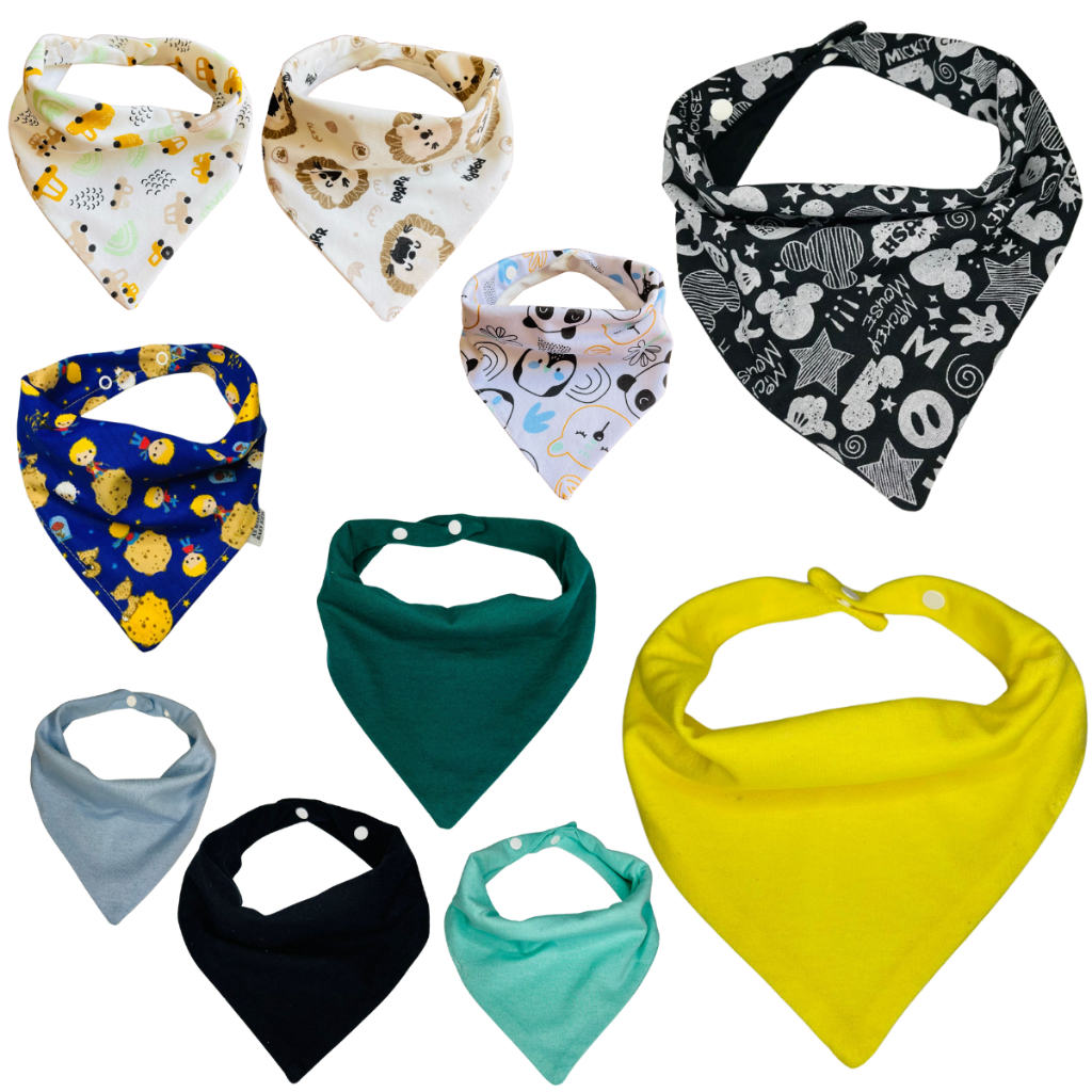 Babador Triângulo Algodão Kit C/10 unidades