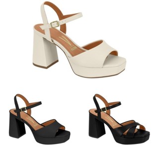 Sandália Feminina Vizzano Plataforma Salto Alto Meia Pata em Oferta na Shopee