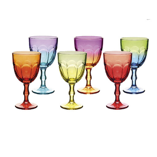 Kit 2 Taças  Para Vinho Marrakesh Colorido 270ml Hauskraft