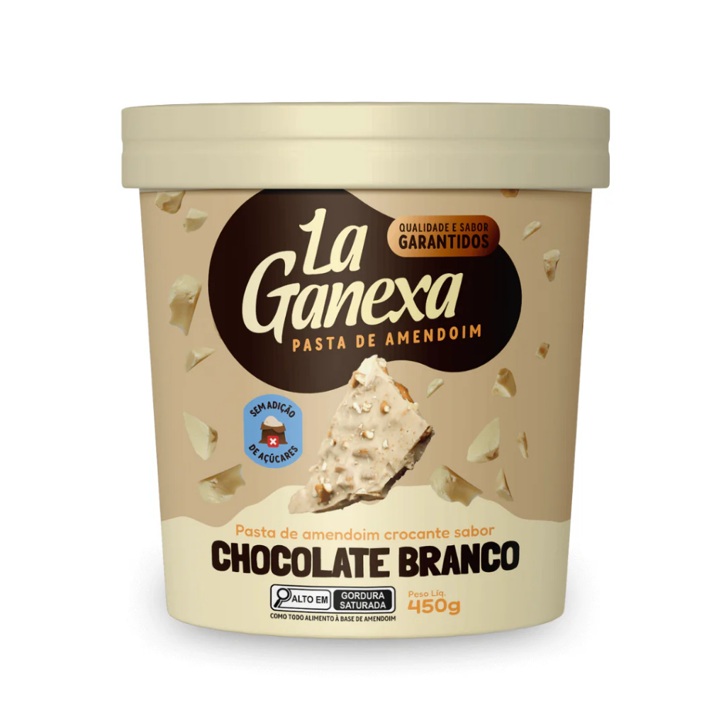 Pasta de Amendoim LA GANEXA sabor Chocolate Branco em Oferta na Shopee