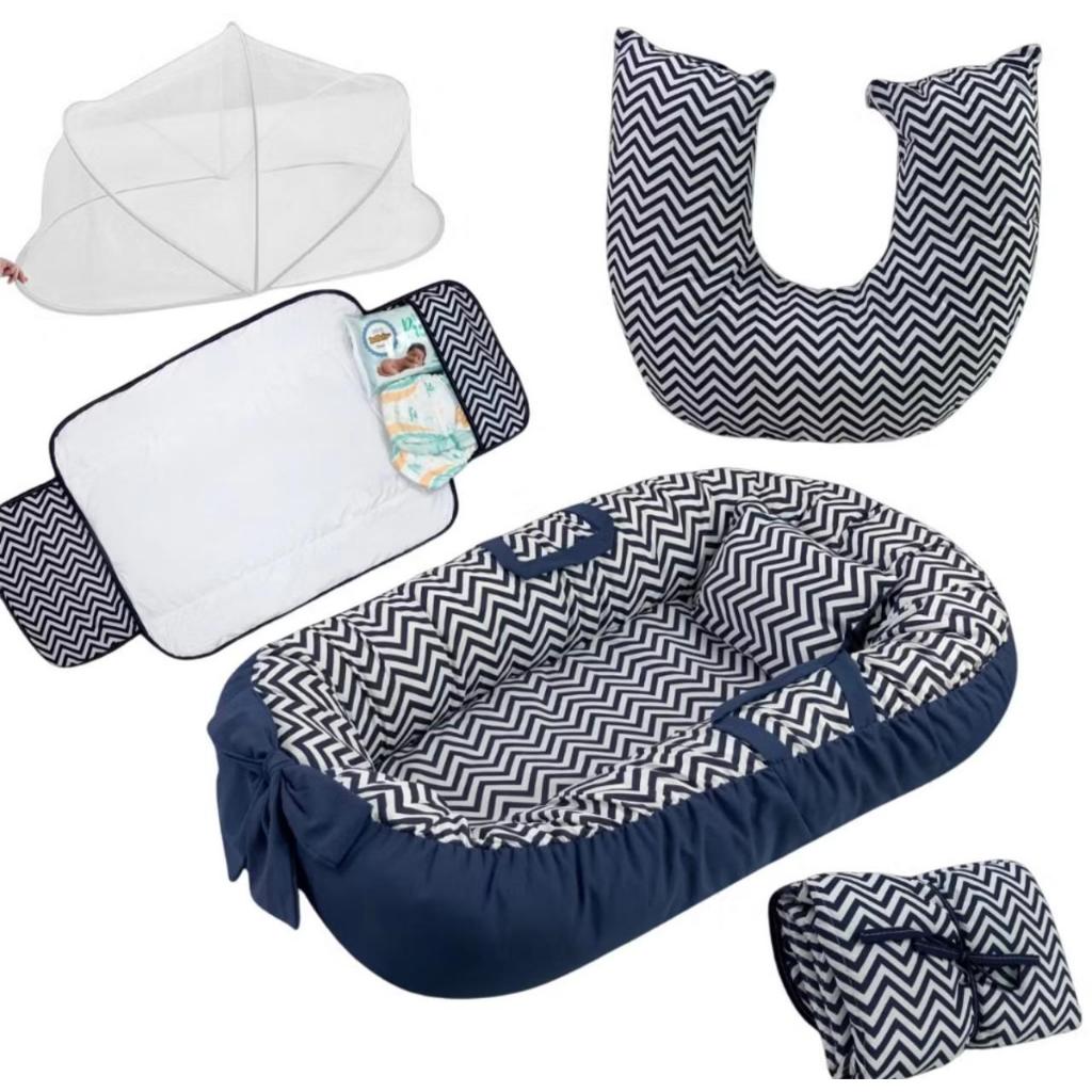 Kit Ninho Redutor Com Almofada de Amamentação Trocador Portátil Mosquiteiro Para Ninho em Oferta na Shopee