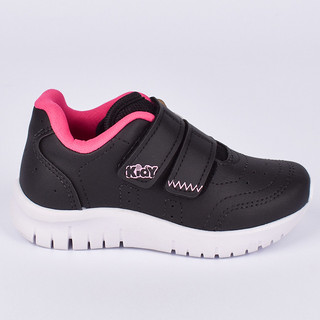 Tênis Infantil Kidy Ultra Flex Preto e Rosa Confortável Calce Fácil Menina antiderrapante em Oferta na Shopee
