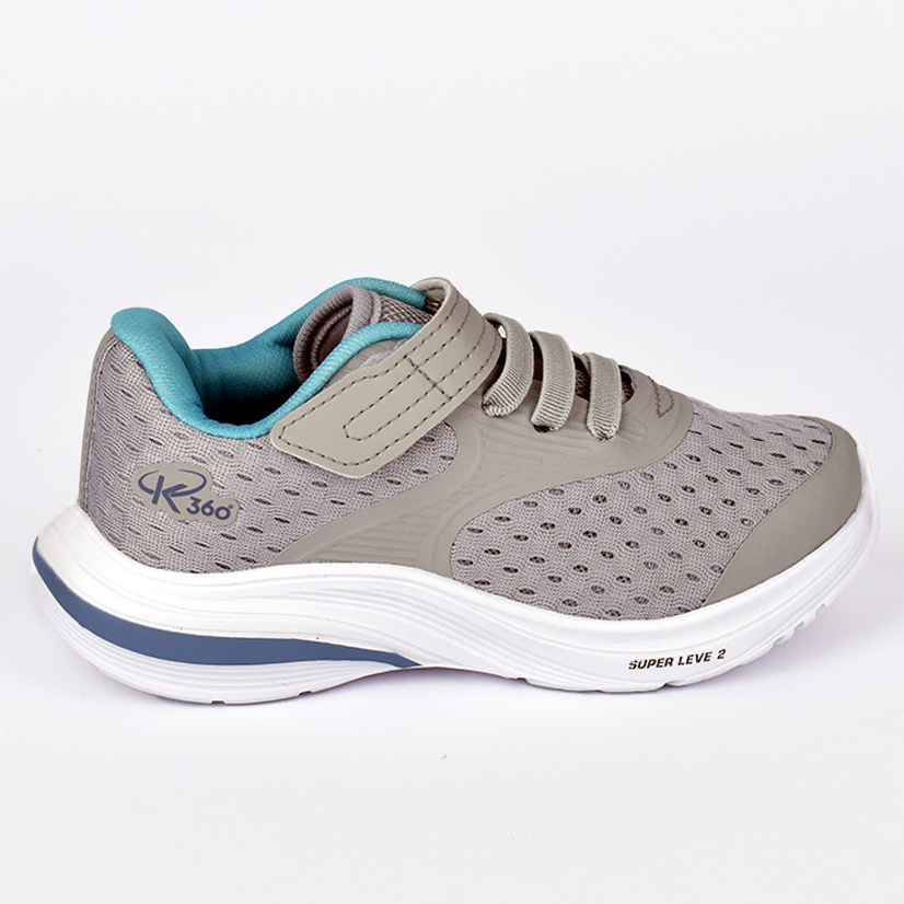 Tênis Infantil Menino K-360 Super Leve Esportivo Cinza e Azul Anti Odor Amortecimento em Oferta na Shopee