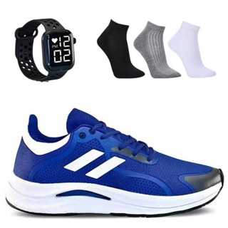 Kit Tênis Masculino Esportivo Dia-Dia Academia,Treino,Corrida,Caminhada|Relogio Digital+1 Par de Meia Lançamento em Oferta na Shopee