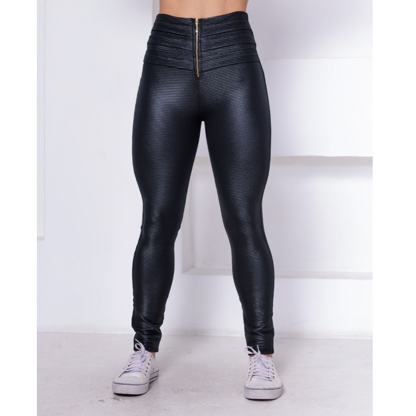 Calça Disco Hot Pants Com Zíper Em Cirrê Snake WOLFOX Feminina Casual Social