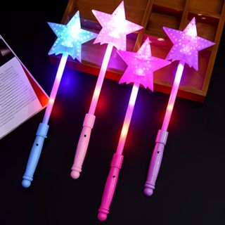 Varinha estrela de led bastão de led colorido Varinha pisca festas luz cores sortidas pronta entrega em Oferta na Shopee