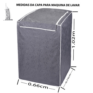 Capa Para Máquina Impermeável de 12 a 16 KG Luxo Padrão Desenhado Não Risca Várias Cores em Oferta na Shopee