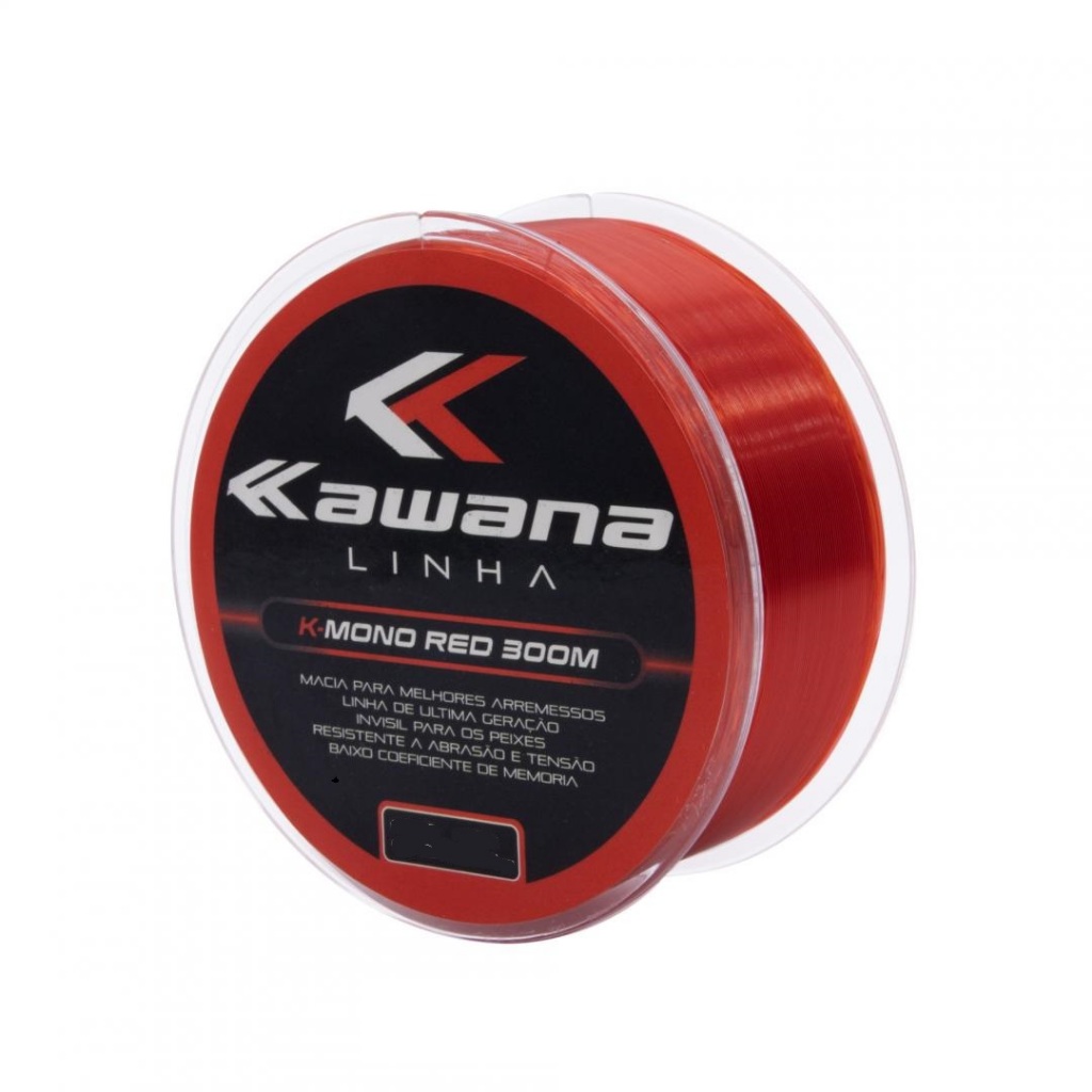 Linha Pesca Monofilamento Kawana K-Mono Red 300 Metros Vermelha